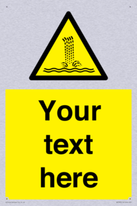 Custom warning artificial waterfall